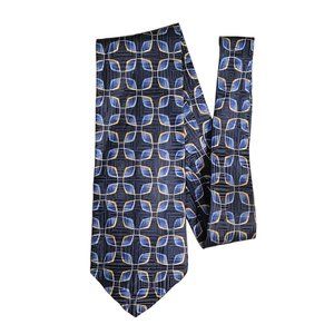 Ermenegildo Zenga Gold & Blues Silk Tie